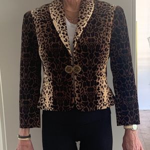 Laundry By Shelli Segal Blazer Animal Print - Sz 4 - image 1